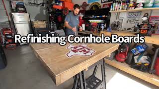 Refinishing Cornhole Boards