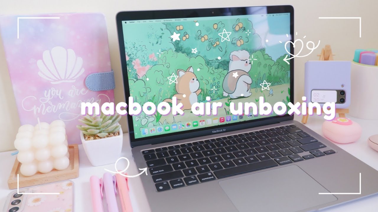 unboxing macbook air m1 in 2023 🌿 (space grey) ✨️