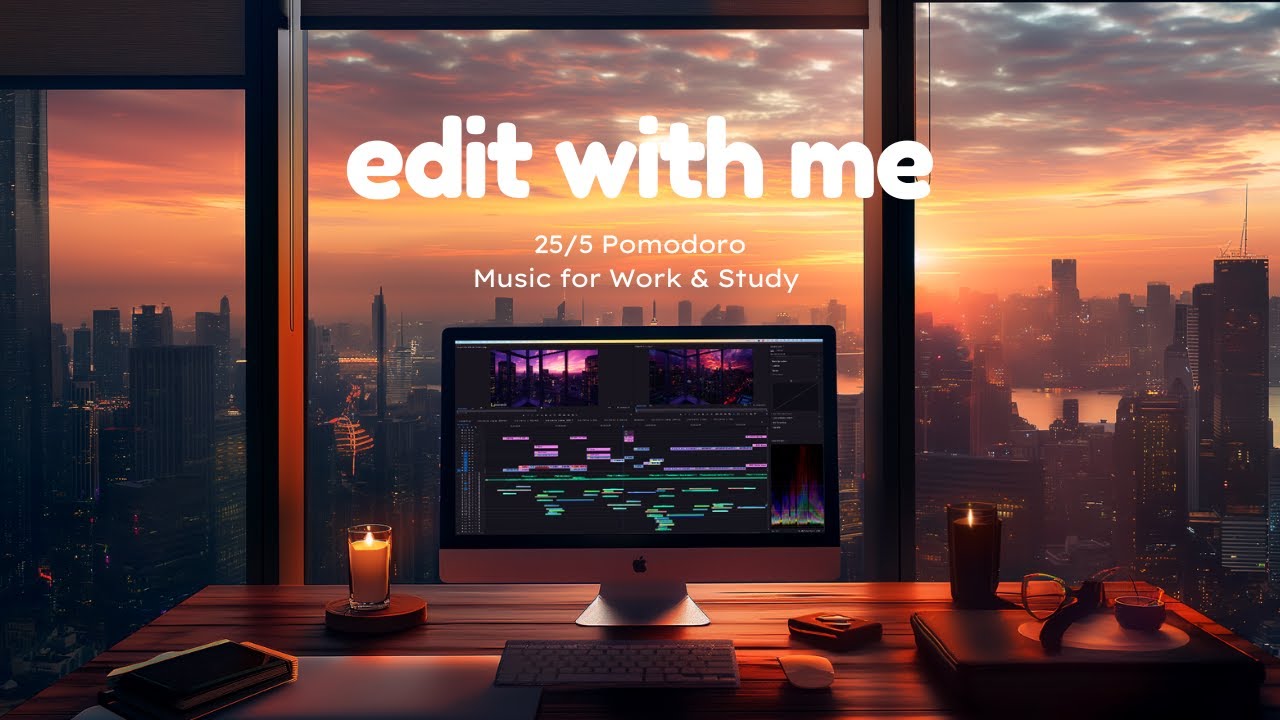 2 hour work with me | Pomodoro 25/5 timer | Lofi music and focused work ...