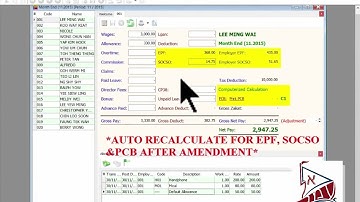 SQL Payroll - How to edit after proceed Payroll (Flexible Amendment)