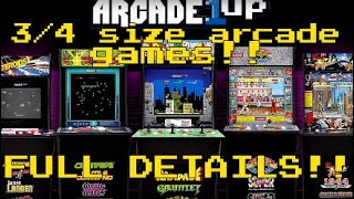 Arcade 1up 3/4 Size Arcade Games- Full Details!