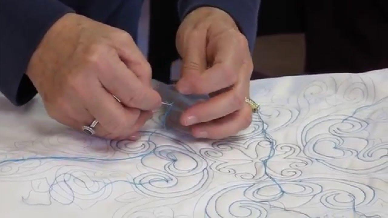 How to Tie and Bury a Knot on a Quilt YouTube