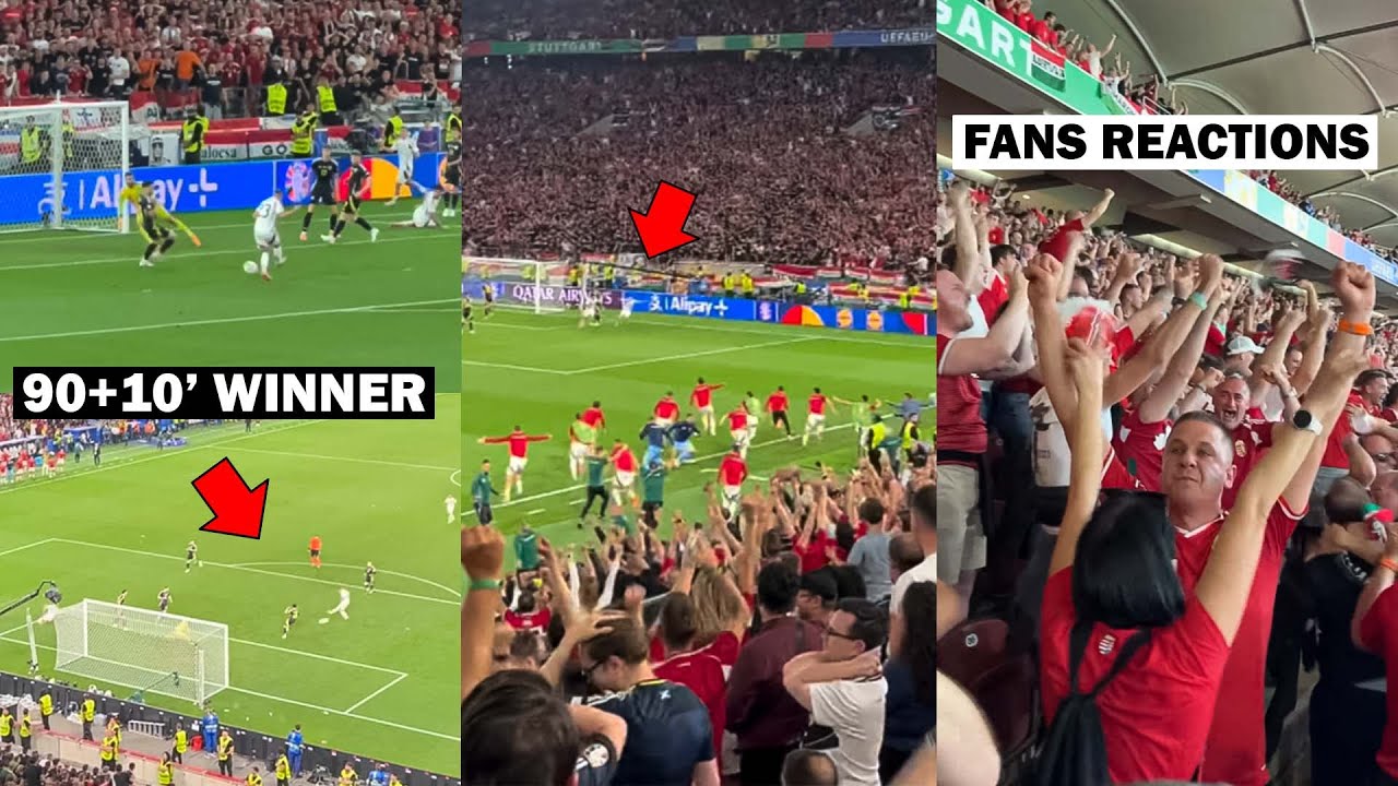 Hungary Fans Reactions to Kevin Csoboth Stoppage-time (90+10') Winner vs Scotland