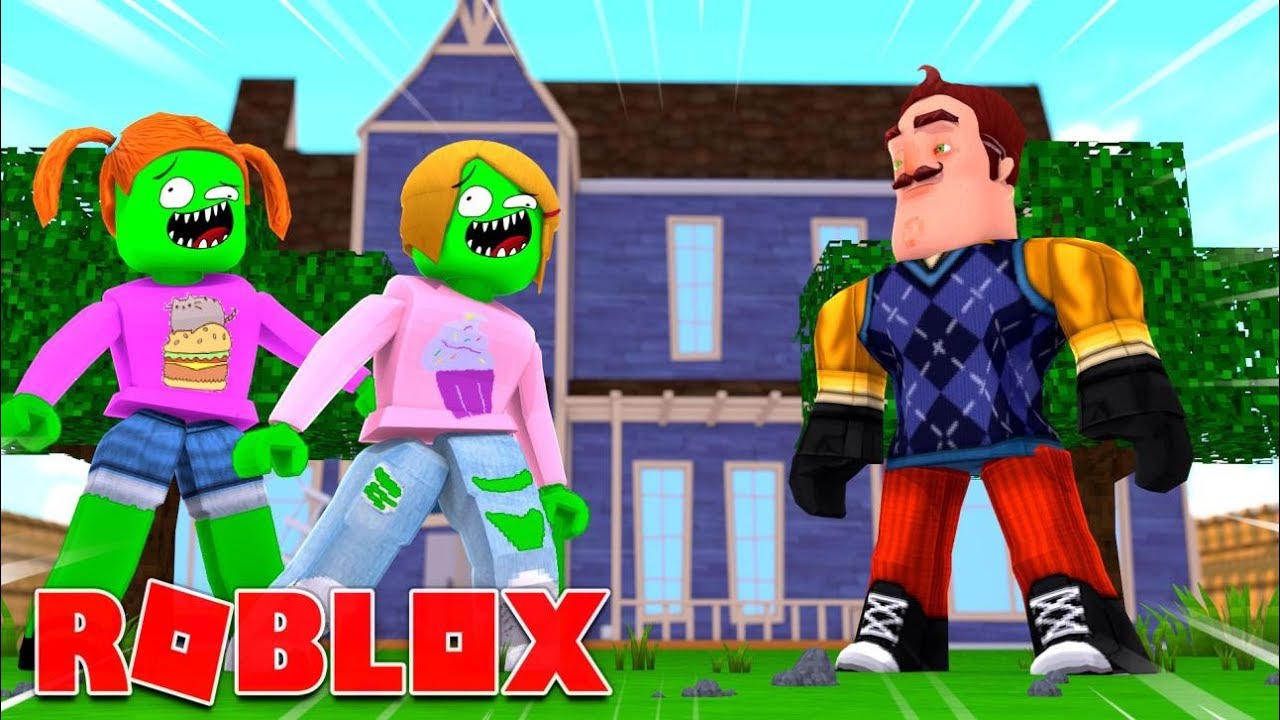 Roblox Zombies Vs Hello Neighbor Clones Youtube - survive a haunted mansion in roblox escape the zombie asylum