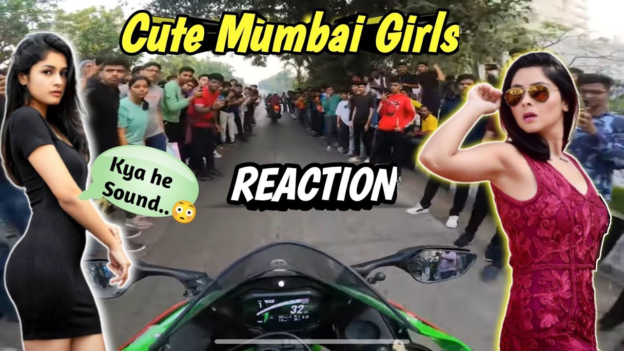 Cute Girls Lovely Reactions & Boys Crazy Reactions on Zx10r💚|Marine Drive gone Mad🤯|
