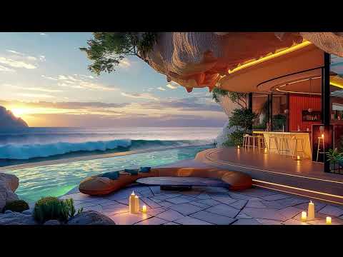 Romantic Hotel 🌅: Lo-fi jazz for a tranquil summer evening by the ocean waves at a luxurious bar 🚢