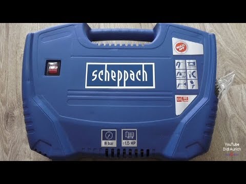 Scheppach Germany Kompressor AIR FORCE ausführlich getestet compressor test  air force - YouTube