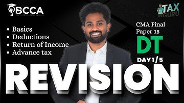 CMA FINAL | REVISION SERIES |DIRECT TAXATION | 100 % ENG | BY CA CMA MDK SIR | DEC 25