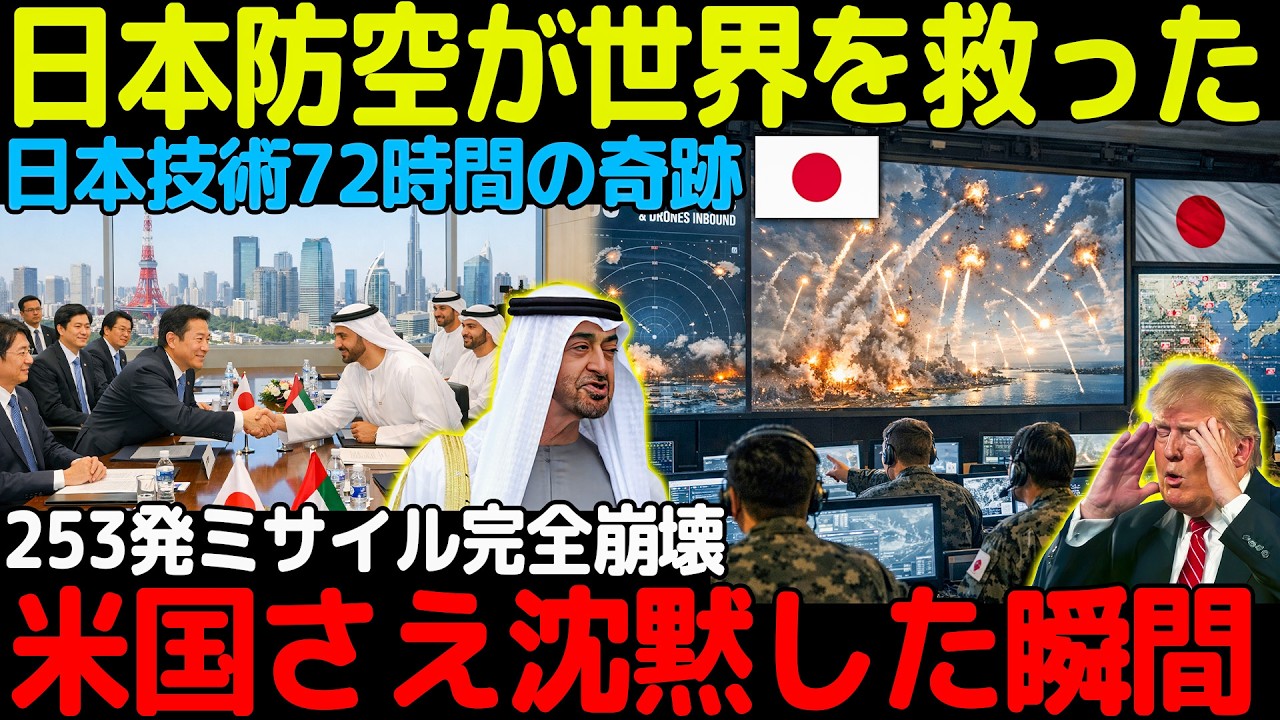 【海外の反応】「嘘だろ…全部止めた!?」イラン253発ミサイルを98％撃墜！米国が震えた夜、日本防空“03式改”が中東の空を完全に守った瞬間