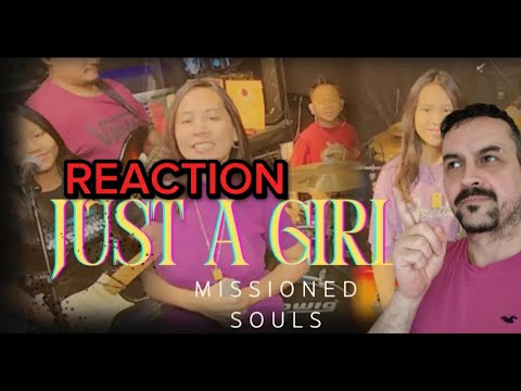 JUST A GIRL (No Doubt) with original backing tracks  Missioned Souls - family band cover REACTION