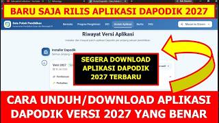 HOW TO DOWNLOAD THE LATEST DAPODIK 2027 APPLICATION