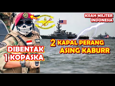 TERLALU SANGAR !! SENDIRIAN PRAJURIT KOPASKA TNI AL SERGAP & KALAHKAN 2 KAPAL P3RANG ASING