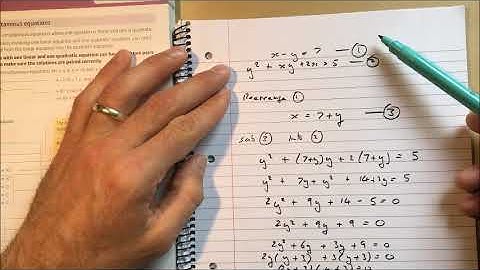 17  Quadratic Simultaneous Equations Chapter 3 section 2 Edexcel Pure AS Level Maths