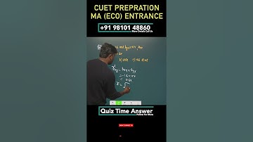 Quiz Time Solution Question Number - 27 || CUET ||  MA(ECO) Entrance || RSG Classes || Rahul sir ||