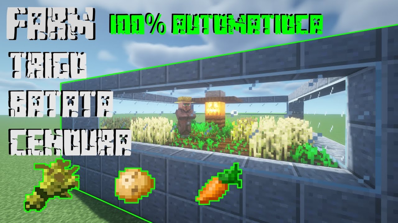 FARM de Trigo Batata e Cenoura 100% automática, Tutorial completo - YouTube