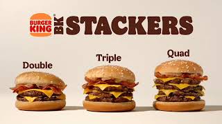 Burger King Stackers   Bun, Burger, Cheese Commercial | 1 Hour Loop