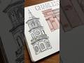 Charleston watercolor travel journal spread #watercolorpainting #watercolor #painting #traveljournal
