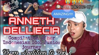 FILIPINO VOCALIST REACTION|| ANNETH DELLIECIA-Indonesian Idol Junior Journey Compilation || SOULFUL