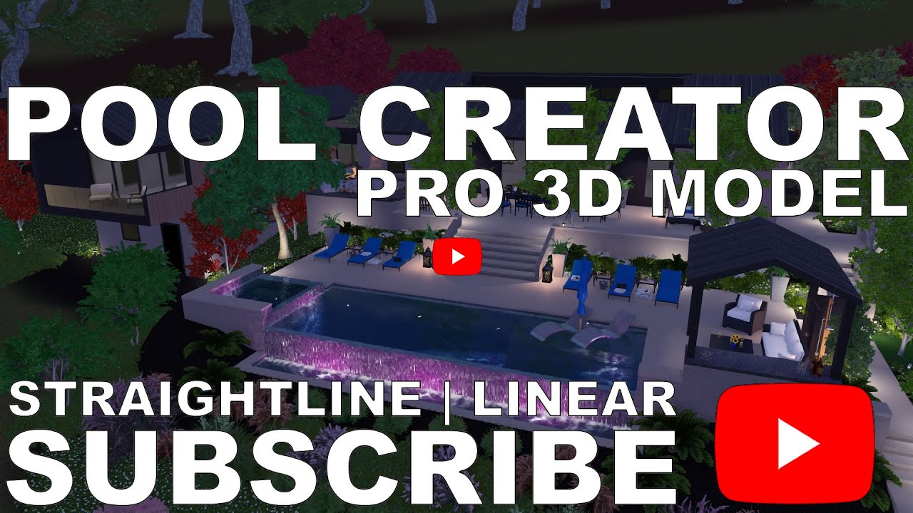 The Gordon Pool - Pool Creator Pro 3D Model - Straight-line Pools - Epic Backyard Outdoor Living!