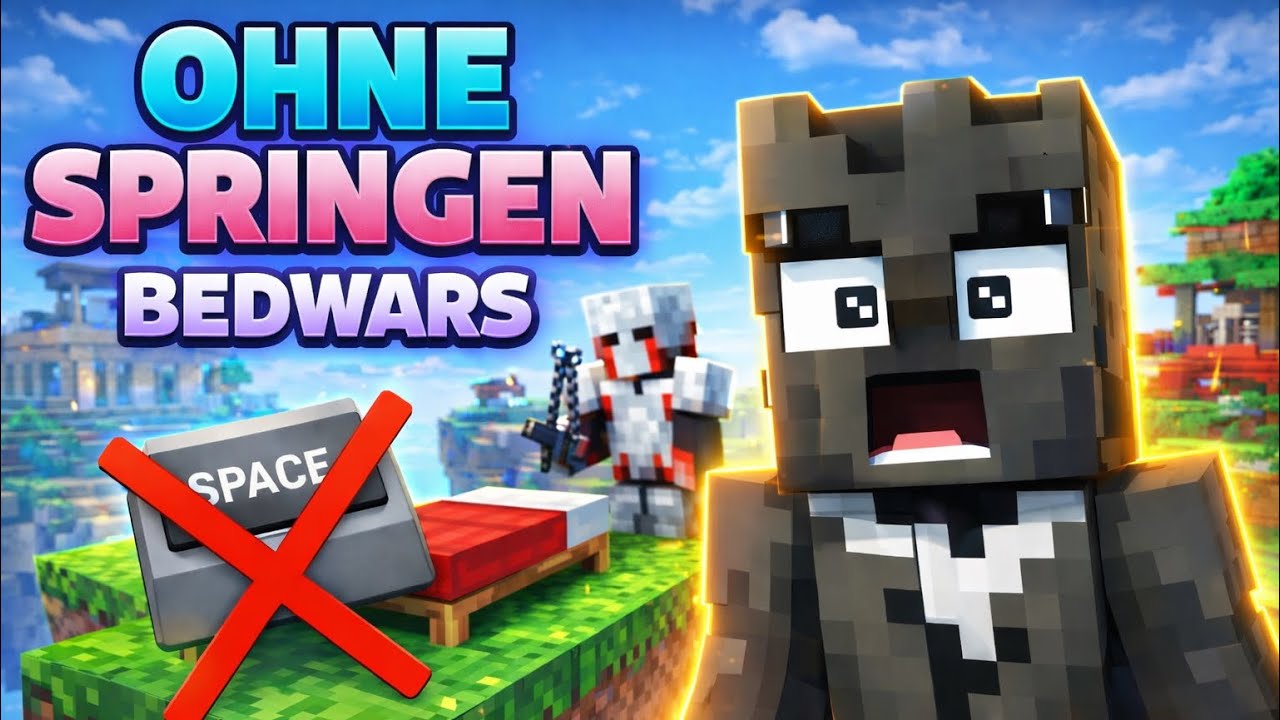 Minecraft BEDWARS aber ich darf NICHT SPRINGEN….