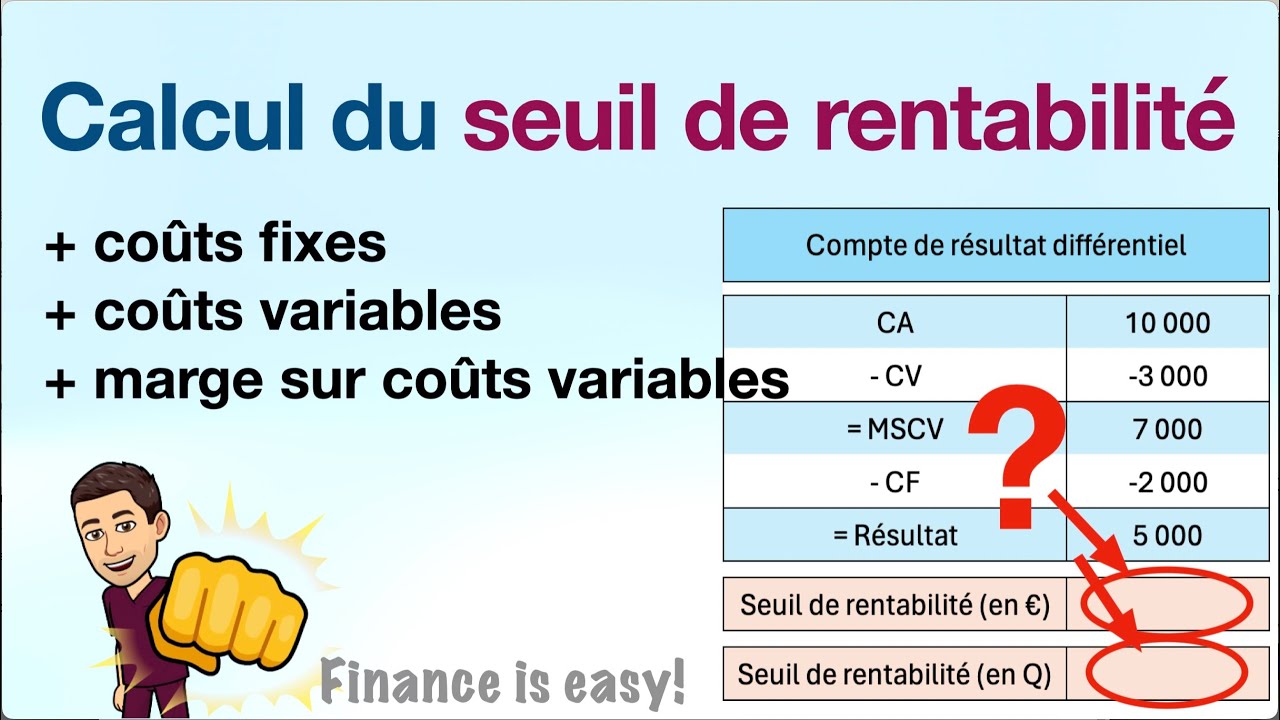 Calcul du seuil de rentabilité - YouTube