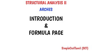 Arches introduction and formula