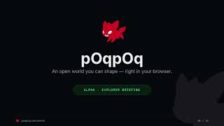 pOqpOq open alpha August 2026 - multiplayer online game and sim maker system