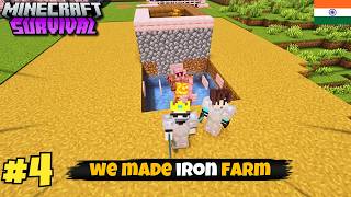 We Made Automatic Iron Farm in our Minecraft Survival Series #4