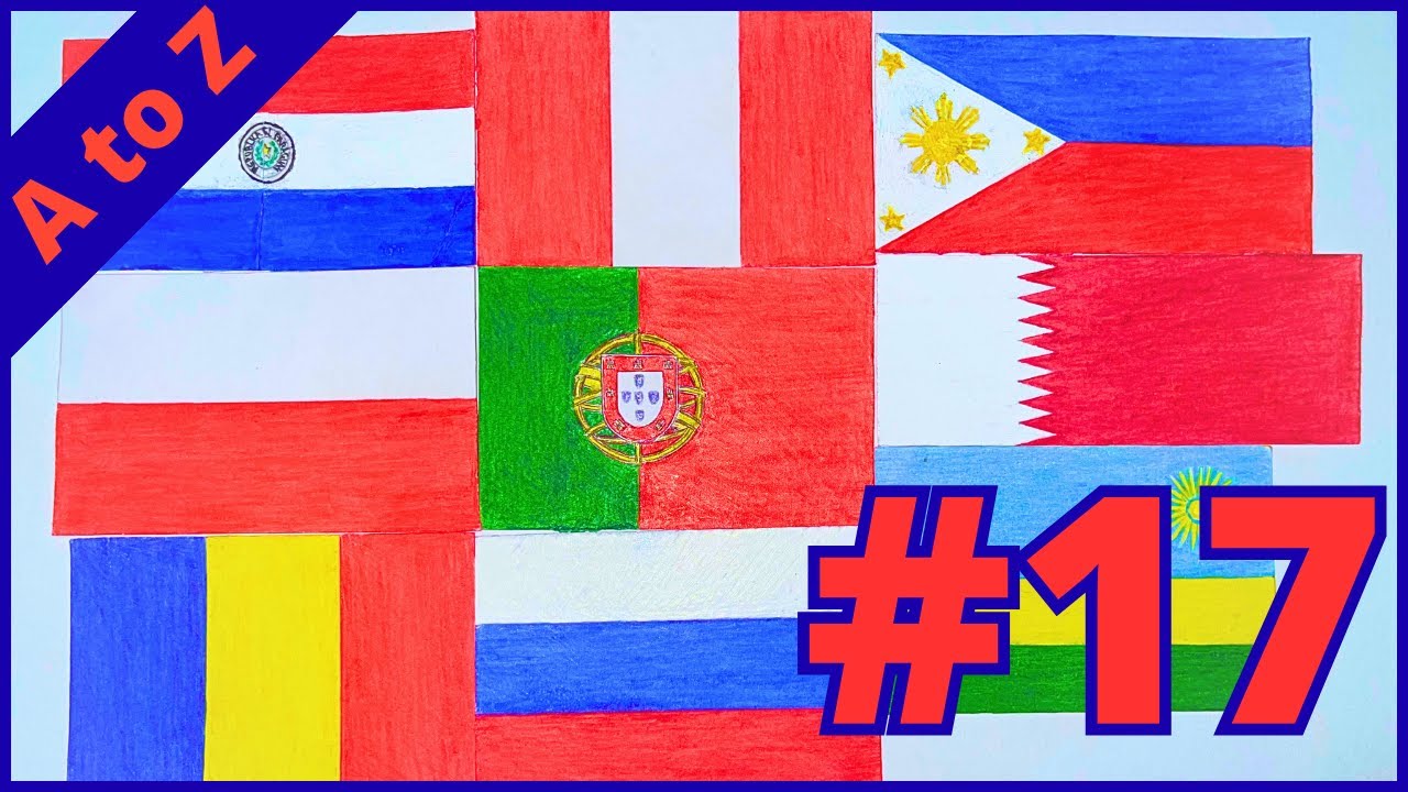 Drawing Country Flags from A-Z + FACTS! | Part 17 