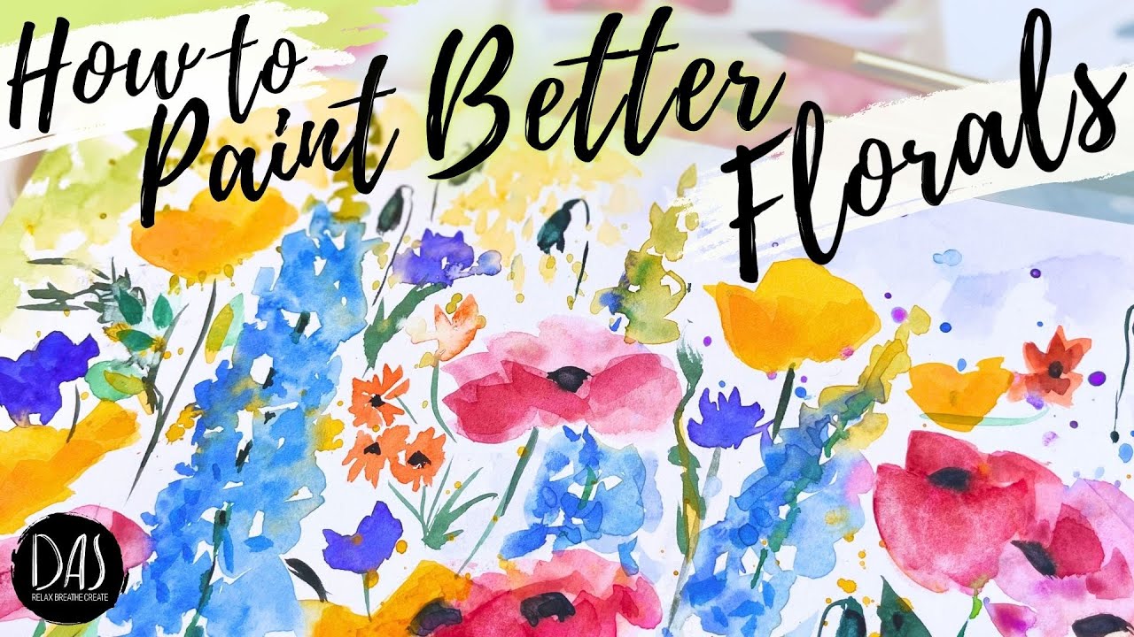 ПОДНЯТЬ себе НАСТРОЕНИЕ, нарисовав несколько ПРОСТЫХ АКВАРЕЛЬНЫХ ЦВЕТОВ — полный урок в режиме ре...