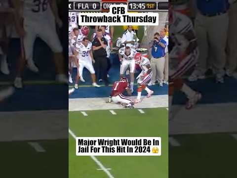 Major Wright’s BRUTAL HIT vs Oklahoma 🫣| CFB Throwback Thursday