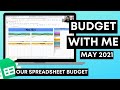 Spreadsheet Budget With Me | Google Sheets | May 2021