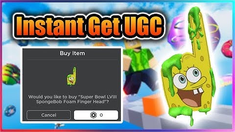 [⭐UGC LIMITED] Easy Obby Script - Instant Get UGC (SpongeBob Foam Finger Head)