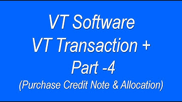 VT SOFTWARE TUTORIAL | CREDIT NOTE IN VT SOFTWARE | VT TRANSACTION | LEARN VT TRANSACTION | VT