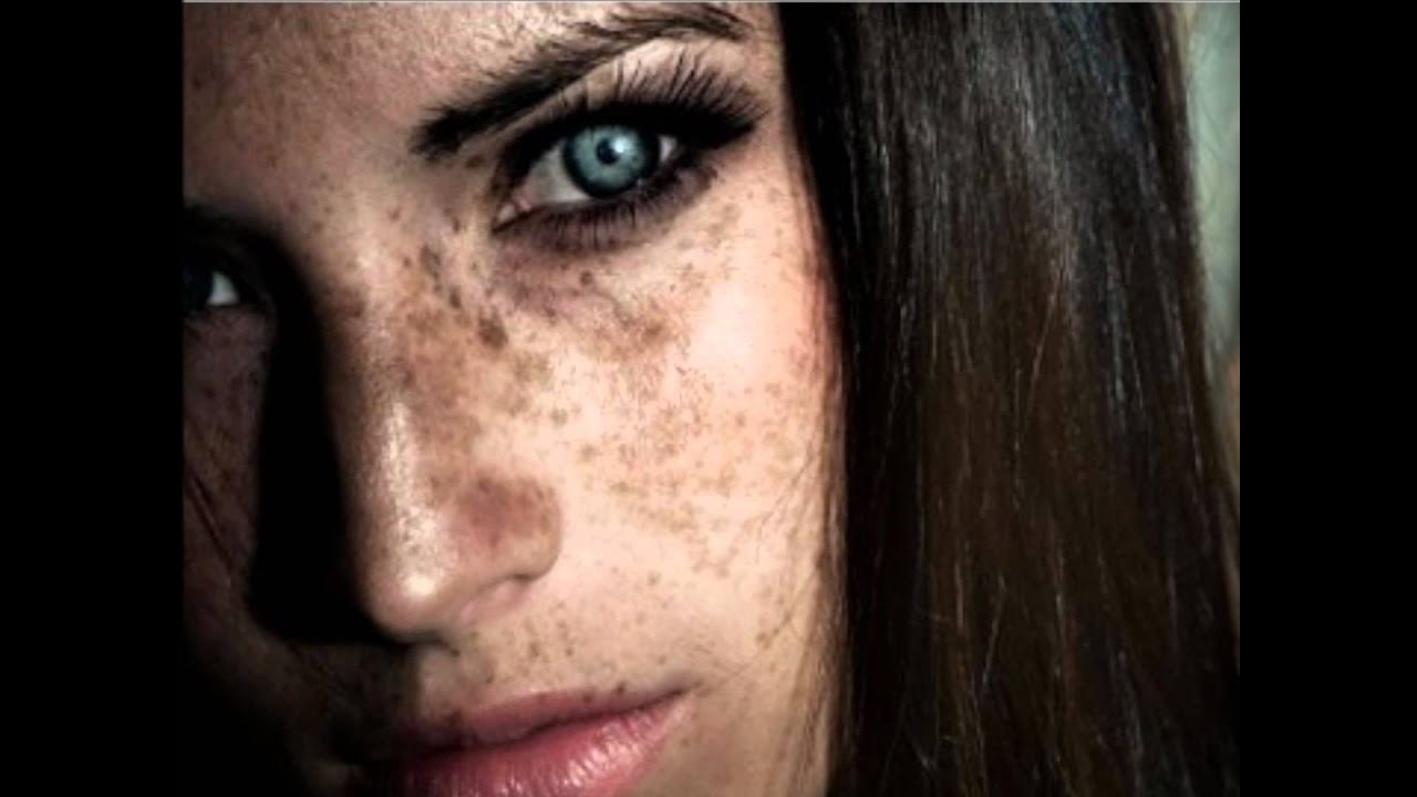 Beautiful women with freckles