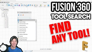 FIND ANY TOOL in Autodesk Fusion 360 with the Tool Search Function