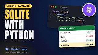 SQLite with Python for Beginners: SQL Databases in 1 Hour (Beginner Python Course, Part 9)