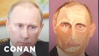 George W. Bush's Paintings Have Presidential Competition | CONAN on TBS