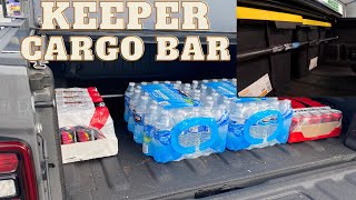 Jeep Gladiator Mojave  The BEST Way to Keep Your Cargo locked in place  Keeper Cargo Bar!