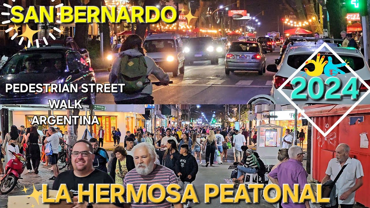 SAN BERNARDO - Avenida San Bernardo y LA PEATONAL - VERANO 2024 ARGENTINA LA COSTA.