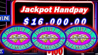 WINNING TOP DOLLAR ON DOUBLE DIAMOND SLOT MACHINE IN THE HIGH LIMIT ROOM SLOT MACHINE ➜ MAX BET screenshot 4