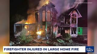 Firefighter injured in large Monroe County home fire | IUSTV News