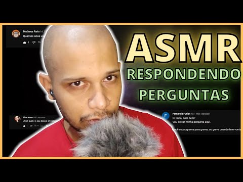ASMR Respondendo pergunta dos inscritos - Sons de Boca, Pincel na Tela e Ice Globe