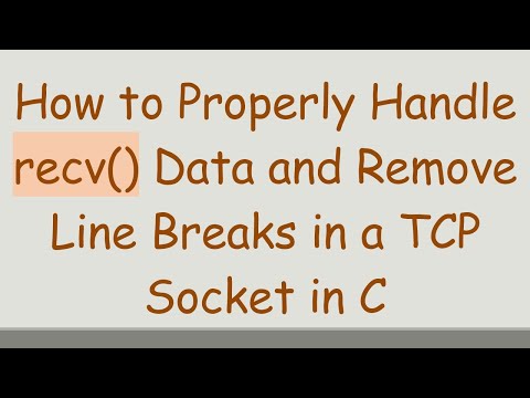 How to Properly Handle recv() Data and Remove Line Breaks in a TCP Socket in C