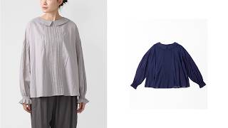ジーンブラウス 綿ローンのピンタックブラウス/ITEM,JACKET/TOPS/Shop