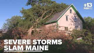 Severe storms bring down trees, knock out power across Maine