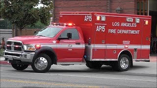 LAFD Advanced Provider 15 ambulance responding