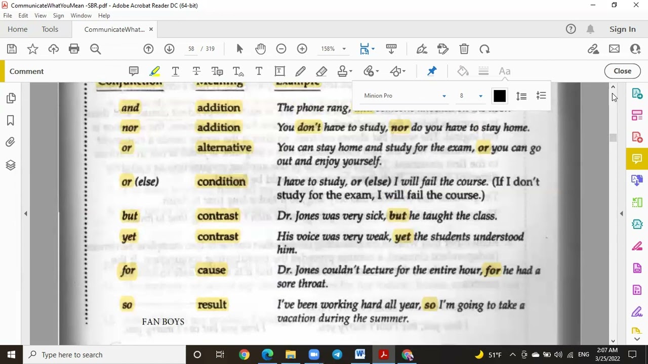 Coordination Conjuctions; Connecting Two Complete Sentences