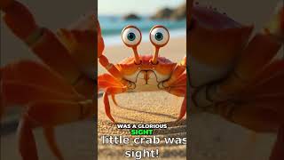 Funny Crab Scuttles Sideways! Beach Day Fun! #shorts