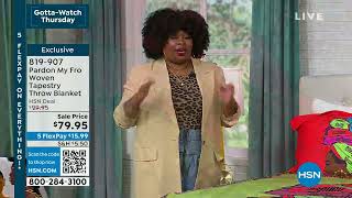 Pardon My Fro Woven Tapestry Throw Blanket screenshot 2